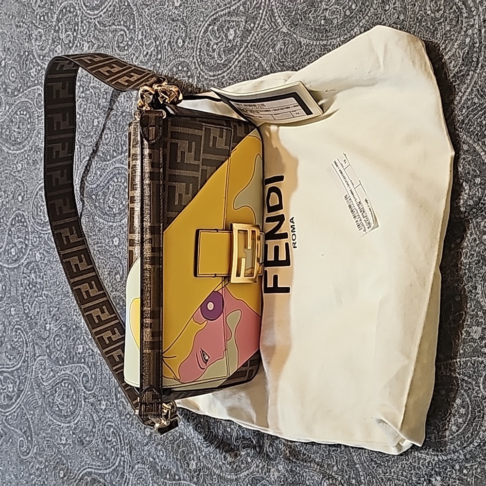 Brand New FENDI Antionio Lopez Baguette NM Shoulder Bag